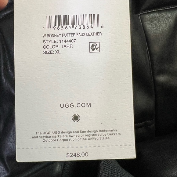 UGG Women's Ronney Puffer Faux Leather Coat - Picture 6 of 10